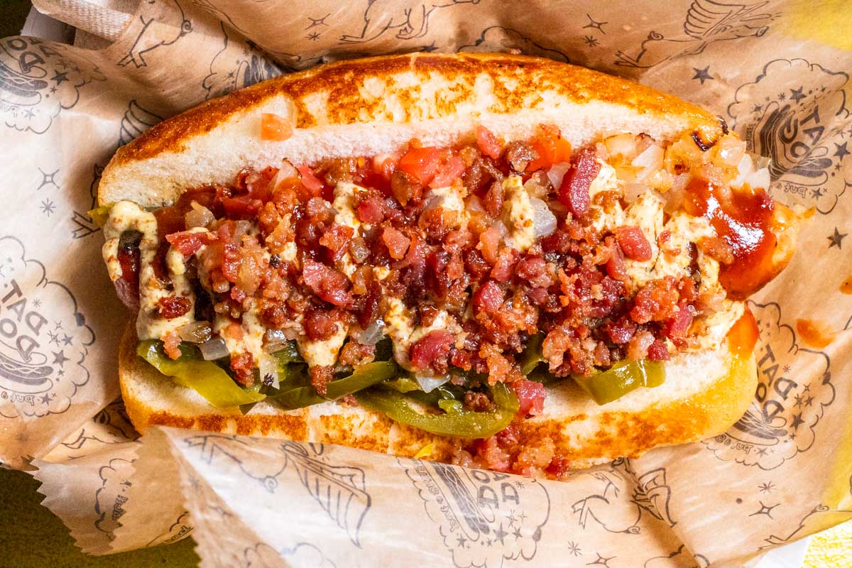 Authentic Alligator Hot Dog hot dog