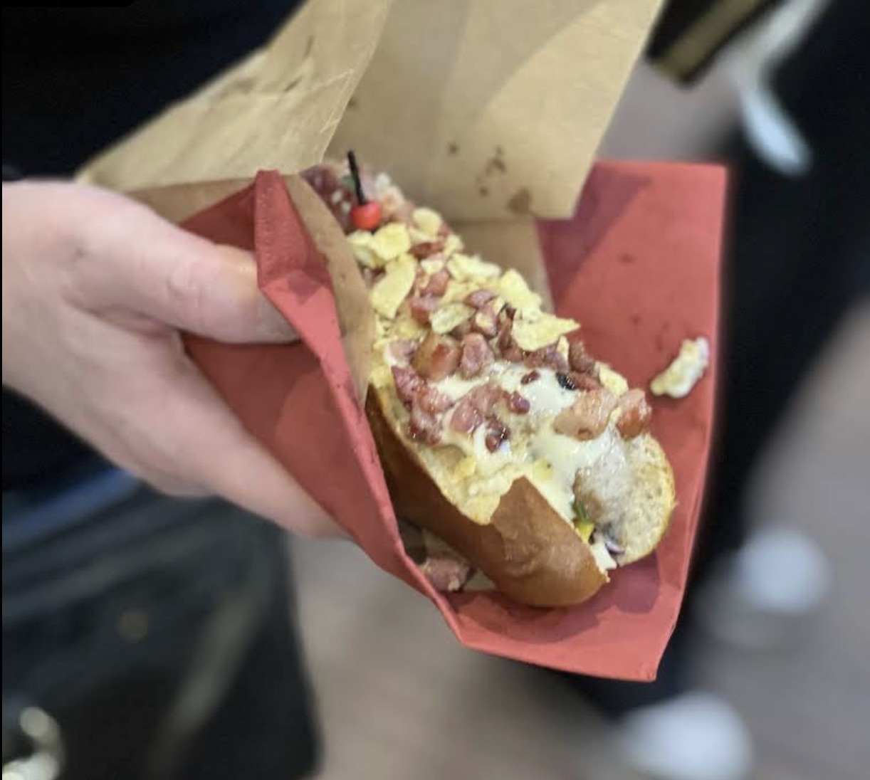 Authentic Bacon & Chips Dog hot dog