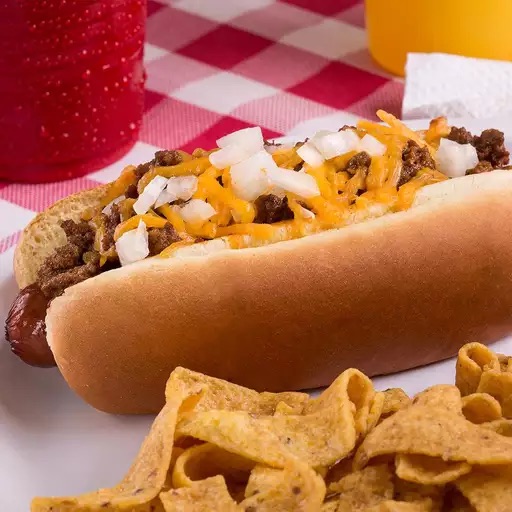 Authentic Chili Dog hot dog