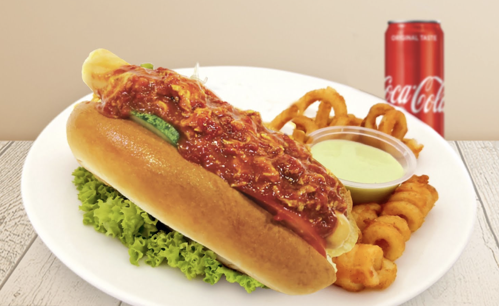 Authentic Chilli Krab Dog hot dog