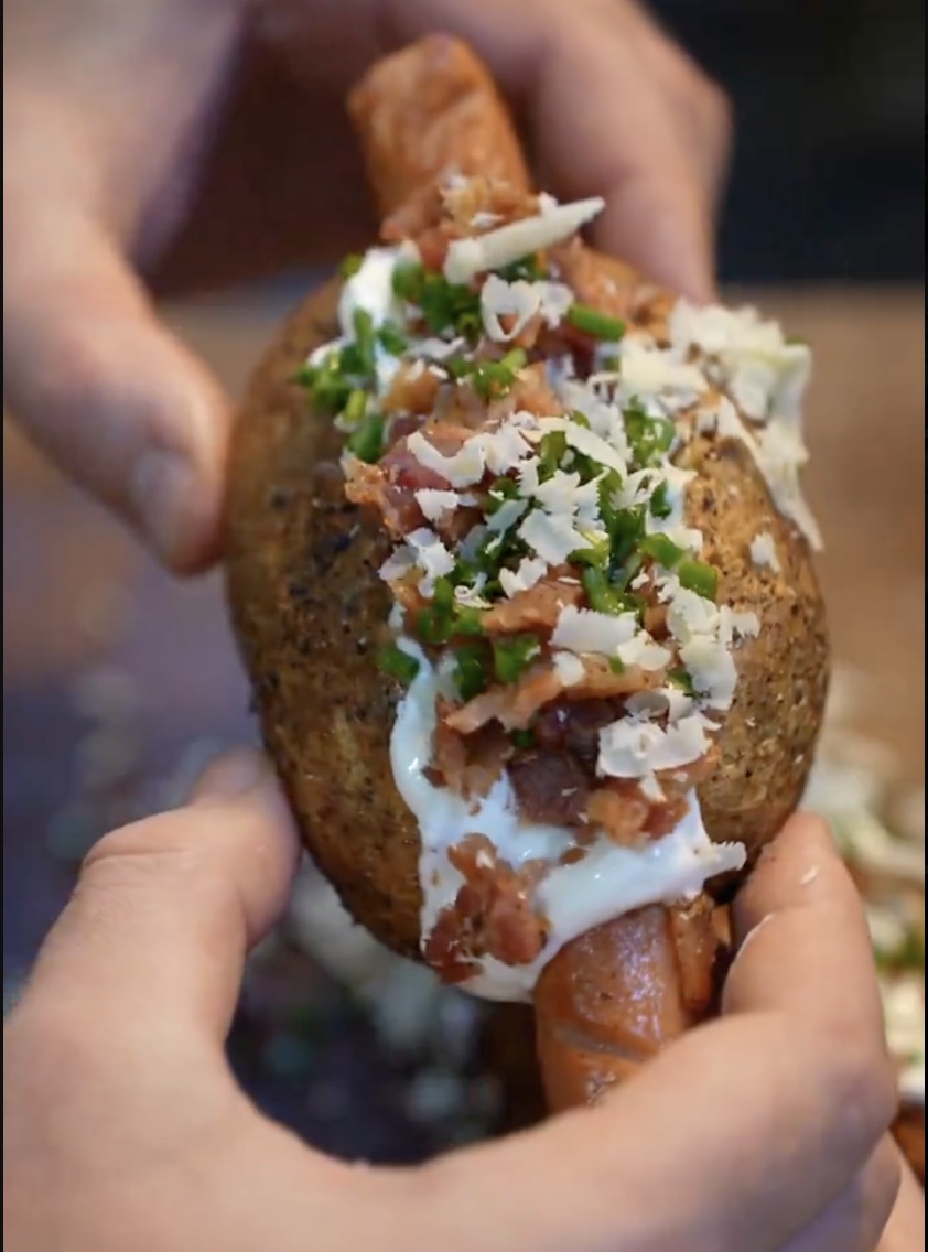 Authentic Idaho Super Tuber hot dog
