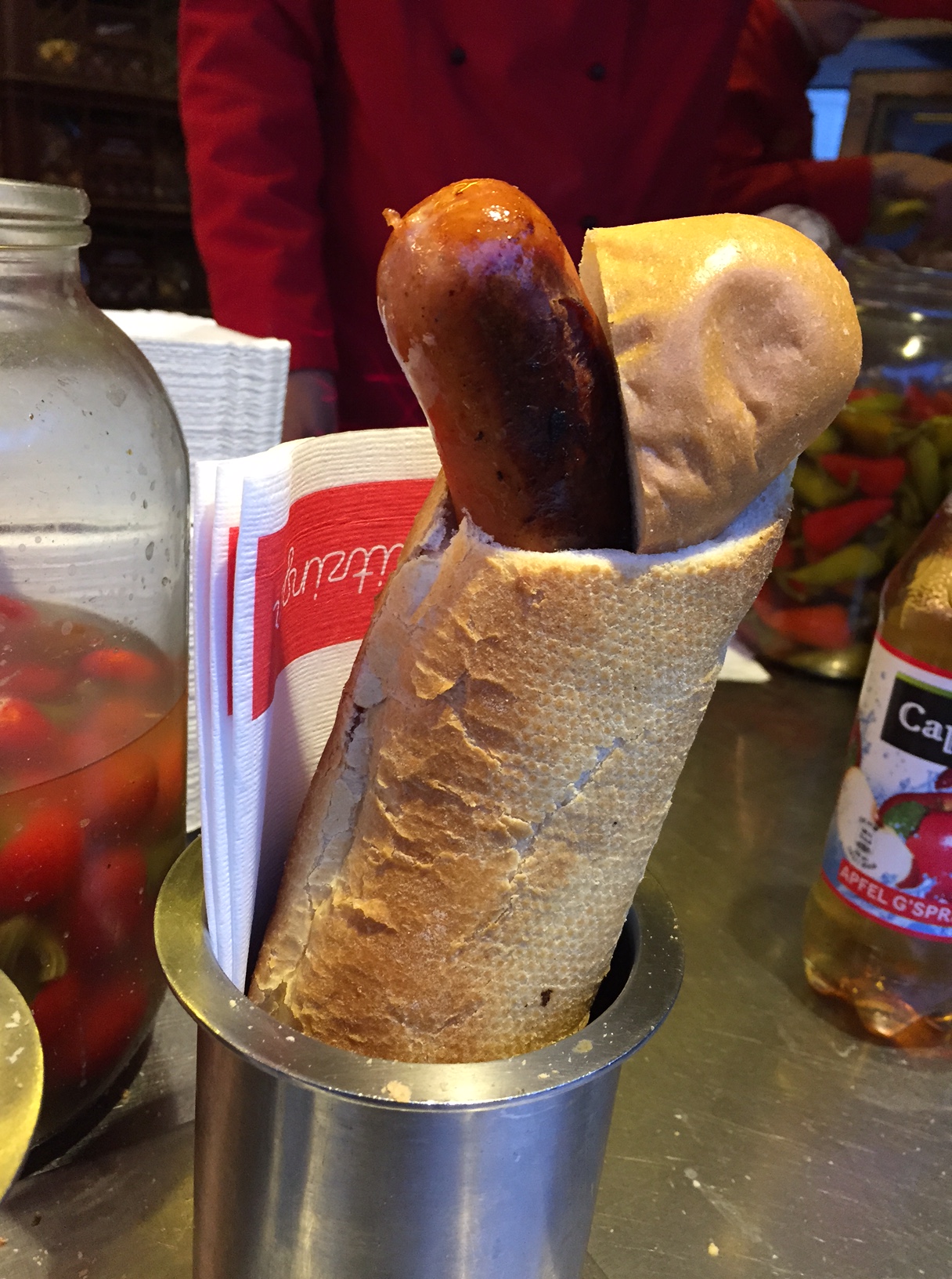 Authentic Käsekrainer (Vienna Hot Dog) hot dog