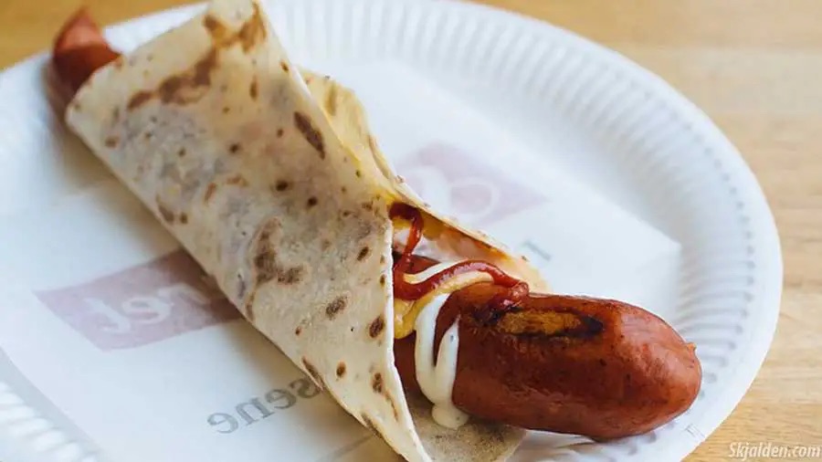 Authentic Norwegian Pølse hot dog