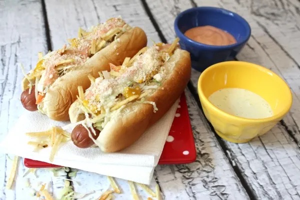 Authentic Perro Caliente Venezolano hot dog