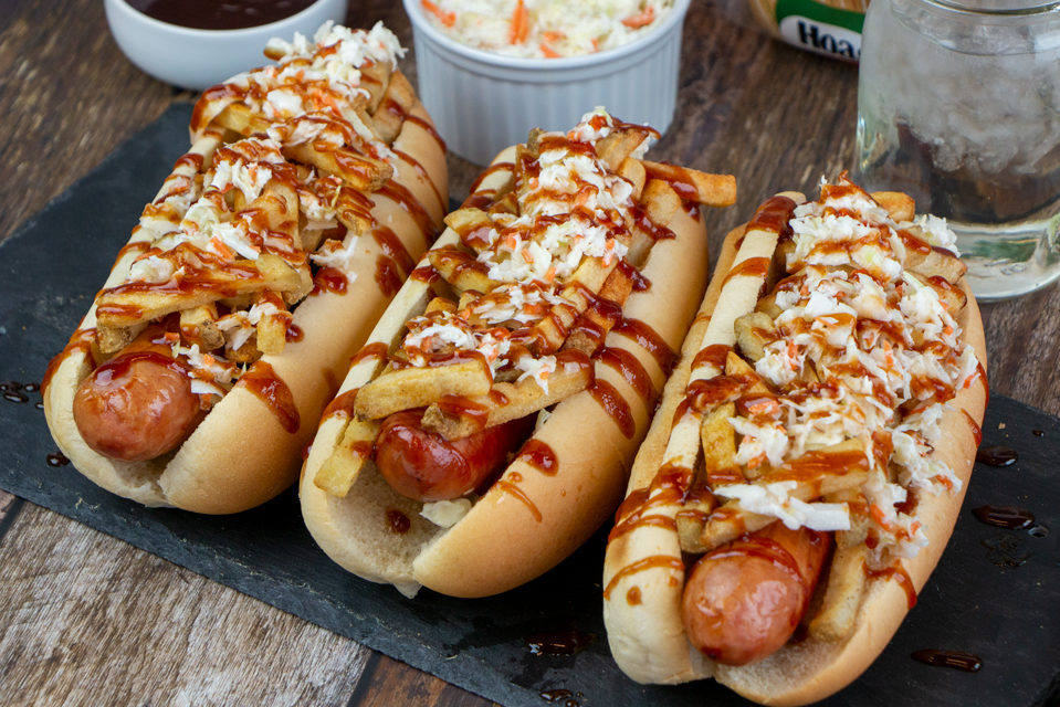 Authentic Polish Boy hot dog