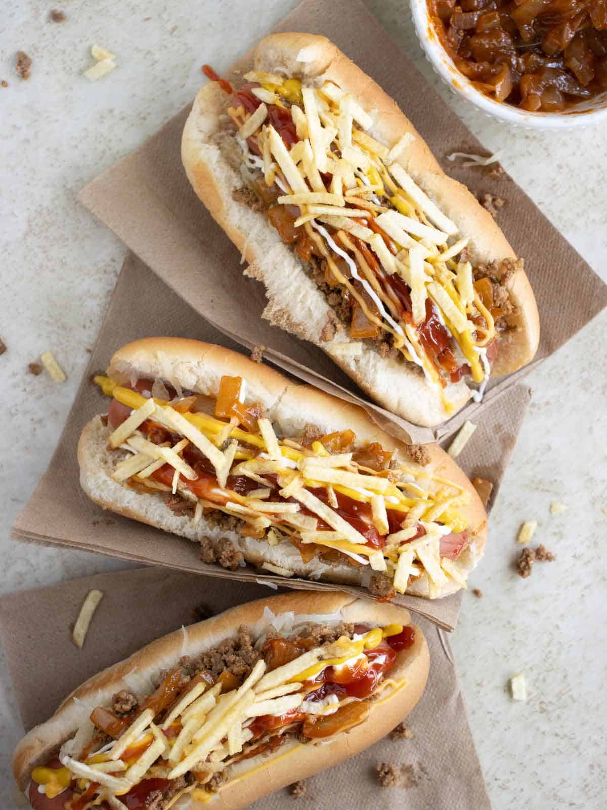 Authentic Puerto Rican-Style Dog hot dog