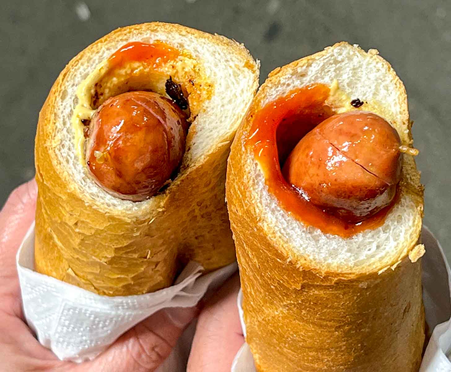 Authentic Wurstel hot dog