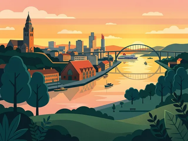 Halv Special – Gothenburg cityscape illustration