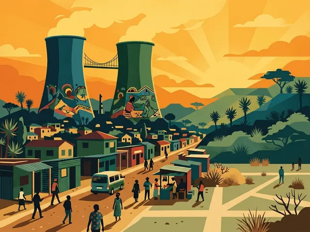 Kota / Spatlo – Soweto cityscape illustration