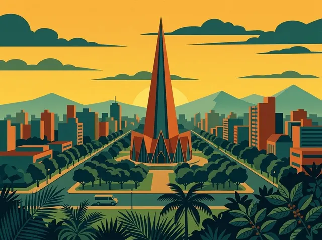 Lanche Prensado de Maringá – Maringá cityscape illustration